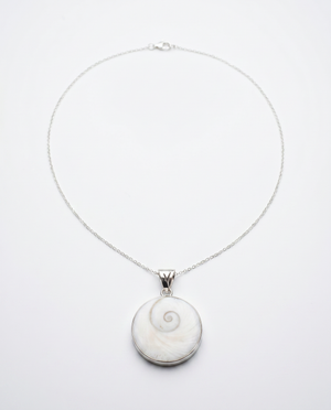 Sterling Silver Pendant with Shiva Eye Inlay