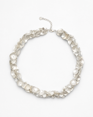 Sterling Silver Abstract Pua Lei Necklace