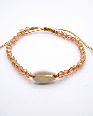 Crystal with Shell and Gold Bracelet