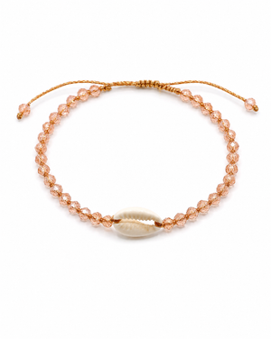 Crystal with Shell and Gold Bracelet