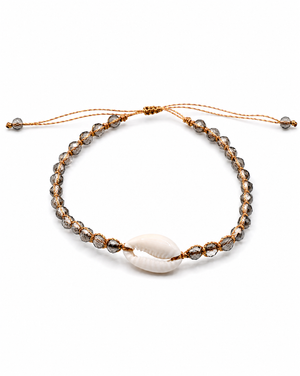 Crystal with Shell and Gold Bracelet