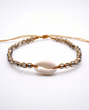 Crystal with Shell and Gold Bracelet