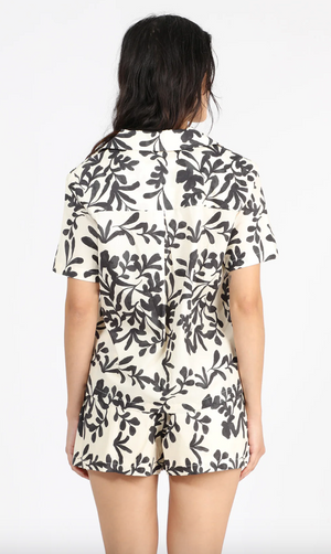 Aldo Vacation Shirt - Ecru/ Black