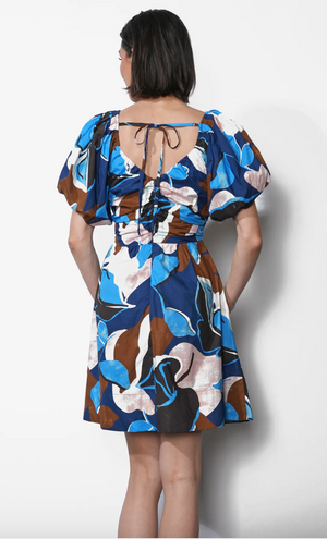 Fannie Mini Dress - Navy Multi