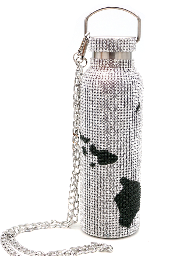 Island Bling Water Bottle - White