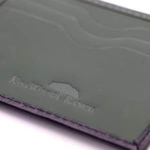 Hawaii Islands Embroidered Leather Wallet - Mens