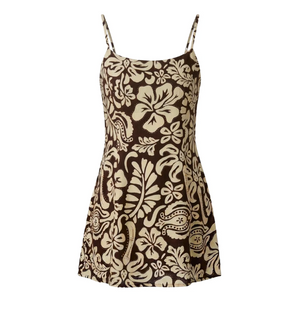 Linen Mini Dress in Paradise Paisley