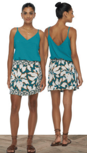 Begonia Skirt - Bloomtide / Bloomcrest Petrol