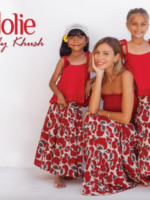 Belle Girls Skirt - Fiori Cherry