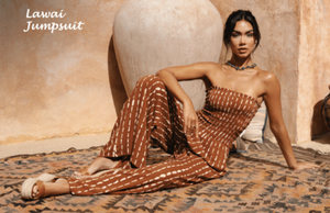 Lawai Jumpsuit - Current Brown