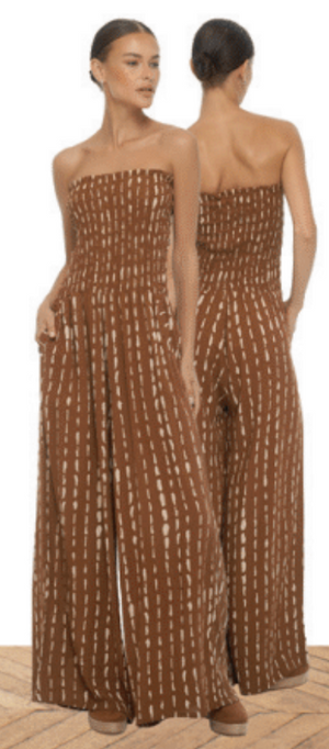 Lawai Jumpsuit - Current Brown