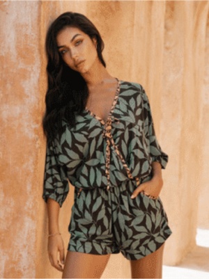 Mireya Romper - Laleen Brown / Petaline