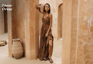 Zana Maxi Dress - Current Brown