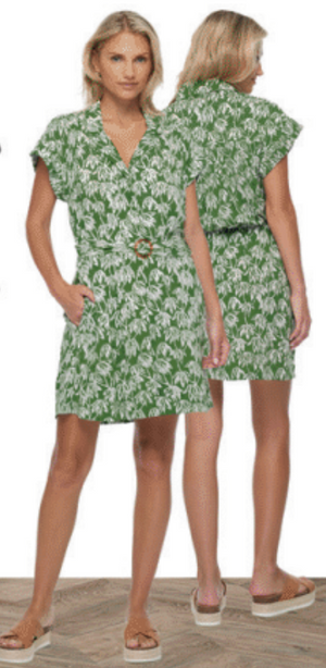 Aurora Mini Dress - Canopy Green