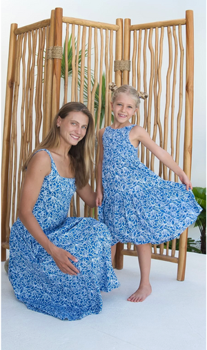 Celesse Girls Dress - Lysoria Blue