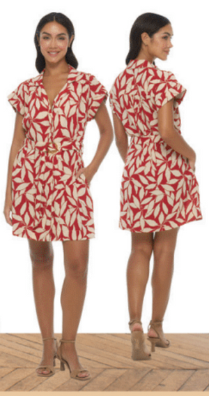 Aurora Mini Dress - Laleen Red