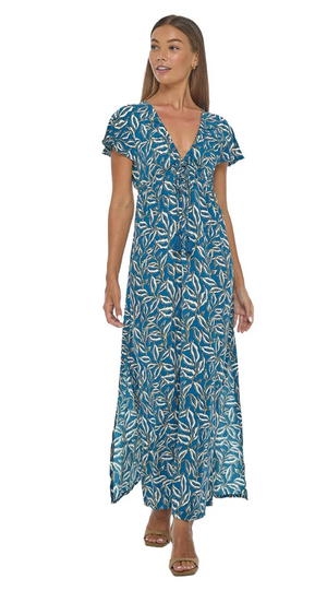 レイラニ マキシドレス トロピカル スティール ブルー