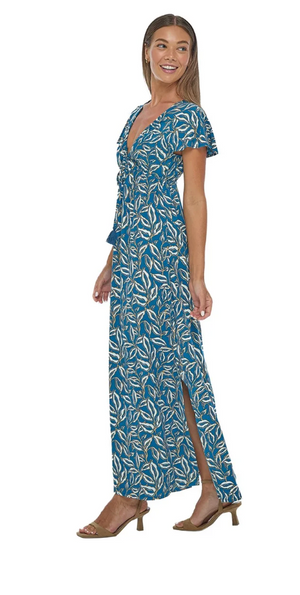 レイラニ マキシドレス トロピカル スティール ブルー