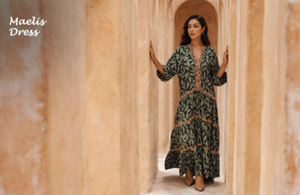 Maelis Maxi Dress - Laleen / Petaline Brown