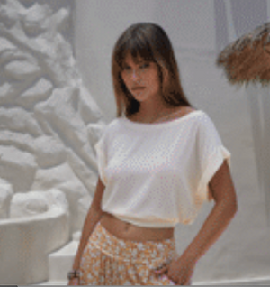 Mareva Top in Ivory
