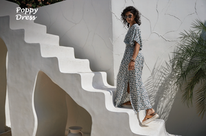 Poppy Maxi Dress - Bloomcrest Petrol