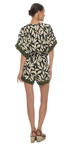 Wailea Romper - Laleen / Petaline Black