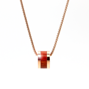 Koa Wood Inlay Barrel - Stainless Steel