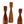 Koa Wood Taper Candle Holders - Set of Three