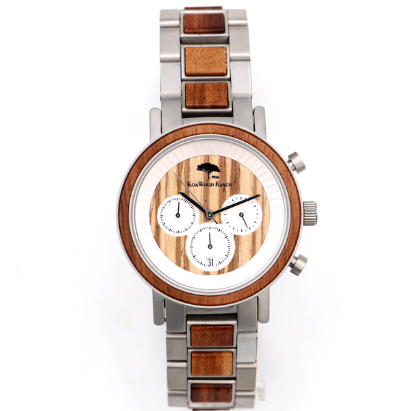 Koa Classic - Hawaiian Koa and Steel Watch