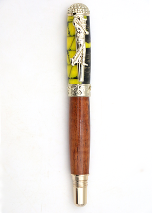 Hawaiian Koa Wood Golf Pen - 24kt Gold