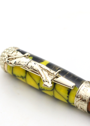 Hawaiian Koa Wood Golf Pen - 24kt Gold