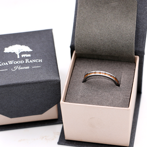 Koa Wood Tungsten Ring 3mm