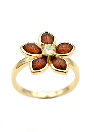 Koa-hout wolfraamring 3 mm