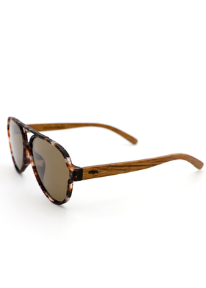 Aviator Koa Sunglasses - Brown Tortoise