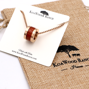 Koa Wood Inlay Barrel - Stainless Steel