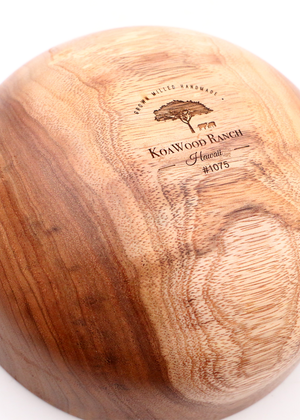 Hawaiian Koa Wood Bowl #1075 - Medium - Bottom View