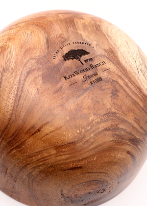 Hawaiian Koa Wood Bowl #1095 - Medium - Bottom View