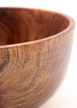 Hawaiian Koa Wood Bowl #1095 - Medium - Close-Up
