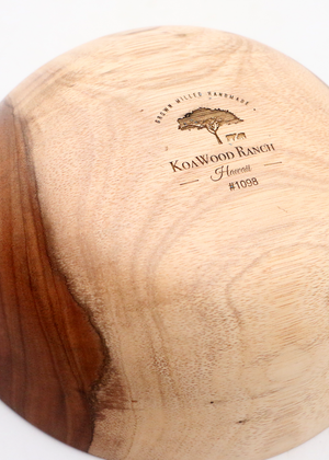 Hawaiian Koa Wood Bowl #1098 - Medium - Bottom View