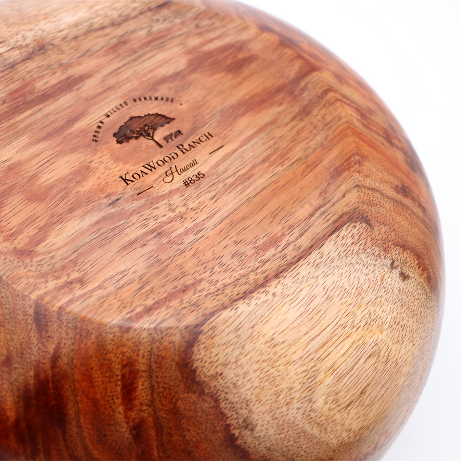 Hawaiian Koa Wood Live Edge Bowl #835 - Large