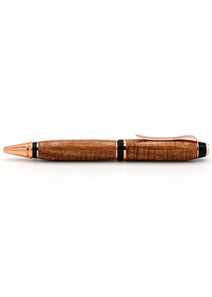 Premium Curly Hawaiian Koa Cigar Pen Copper / Black