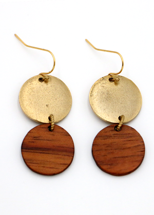 Koa Wood Circle with Circle Tag E01