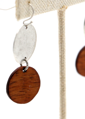 Koa Wood Circle with Circle Tag E01