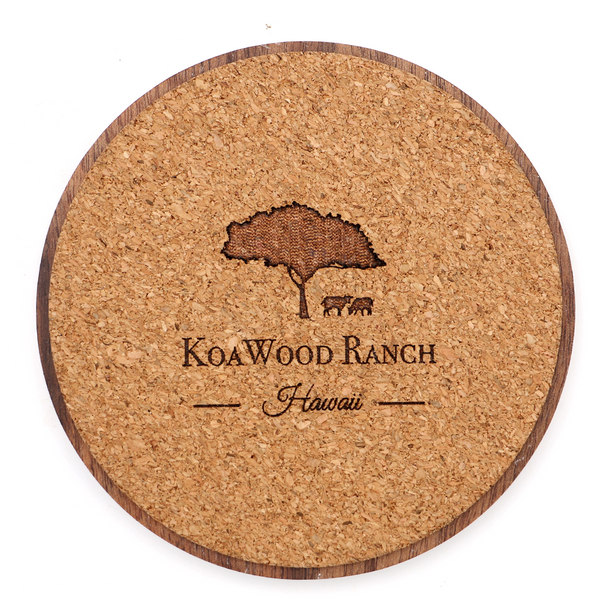 Koa Wood Coasters Flora