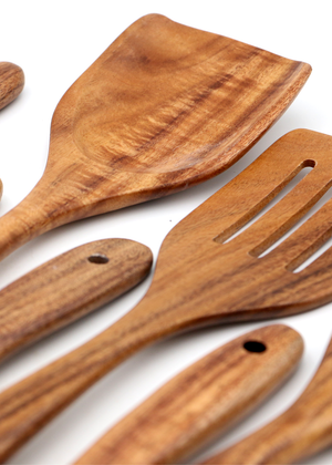Koa Wood 9PC Essential Cooking Utensils