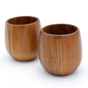 Hawaiian Koa Wood Cups - Set of Two