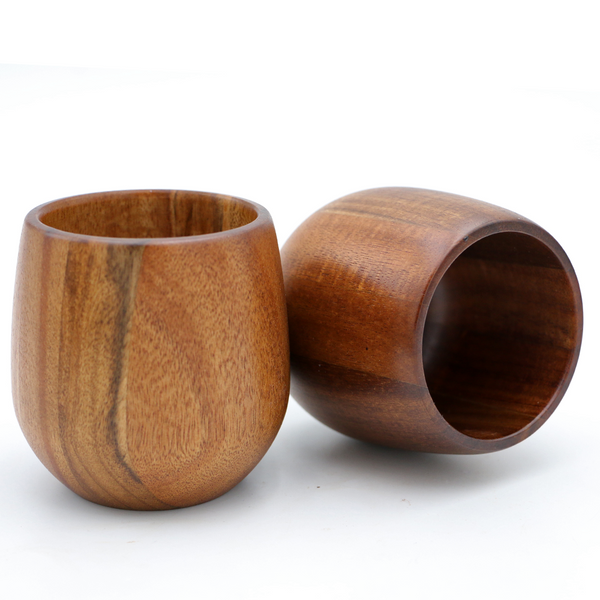 Hawaiian Koa Wood Cups - Set of Two