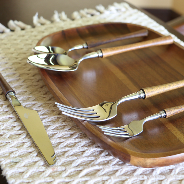 Hawaiian Koa Wood 5 PC Flatware Set