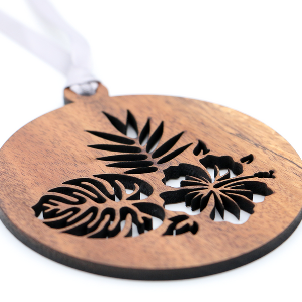 Koa Wood Flora Ornament