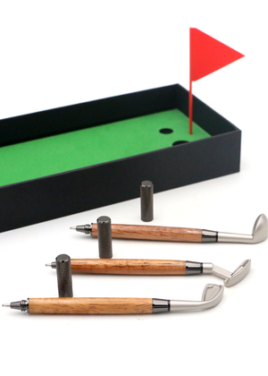 Hawaiian Koa Golf Club Pen Set of 3